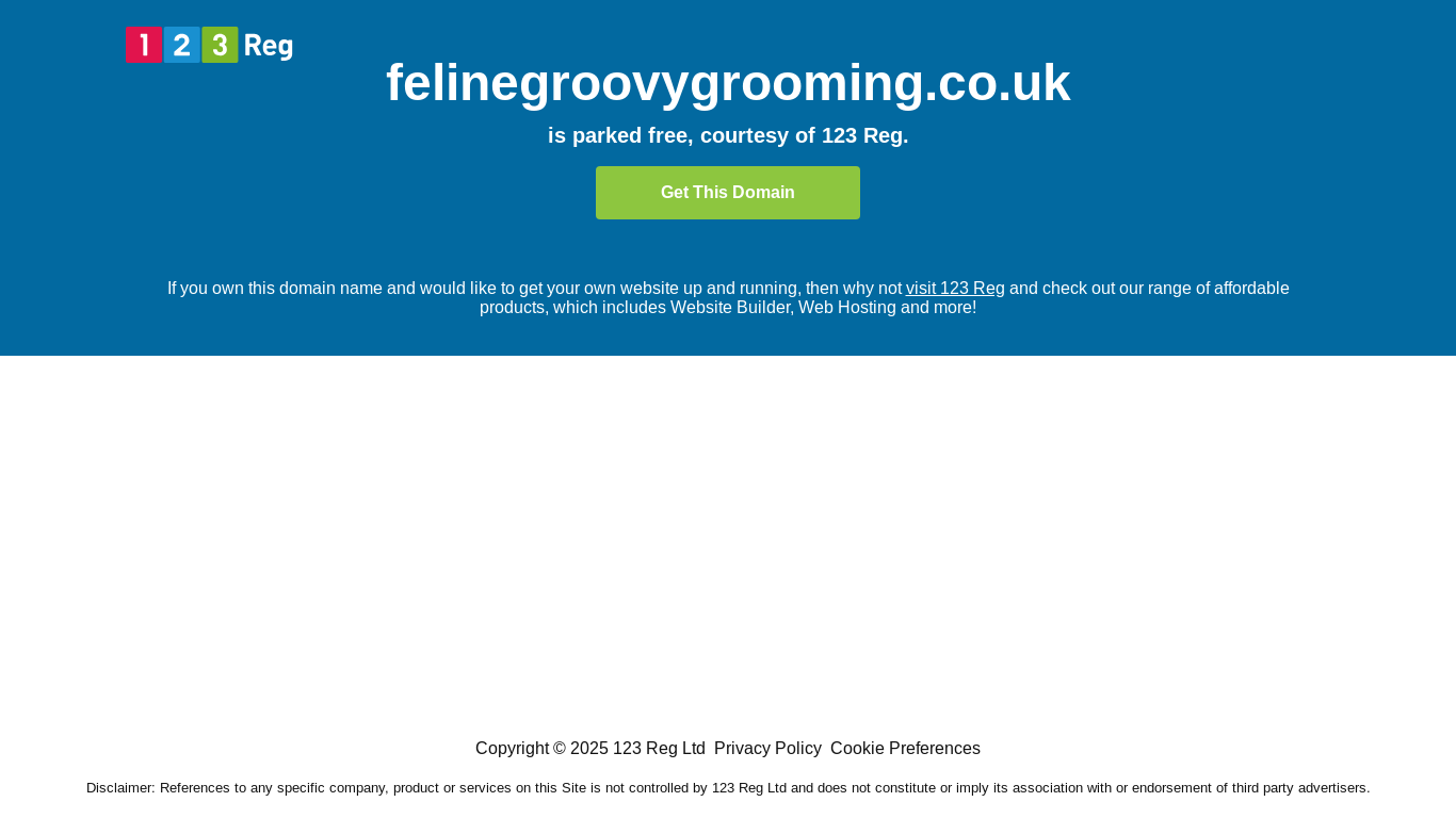 the desktop screenshot of felinegroovygrooming.co.uk