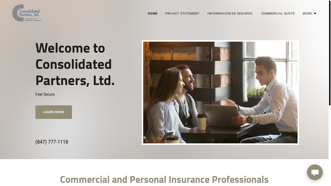 the desktop screenshot of consolidatedpartners.net