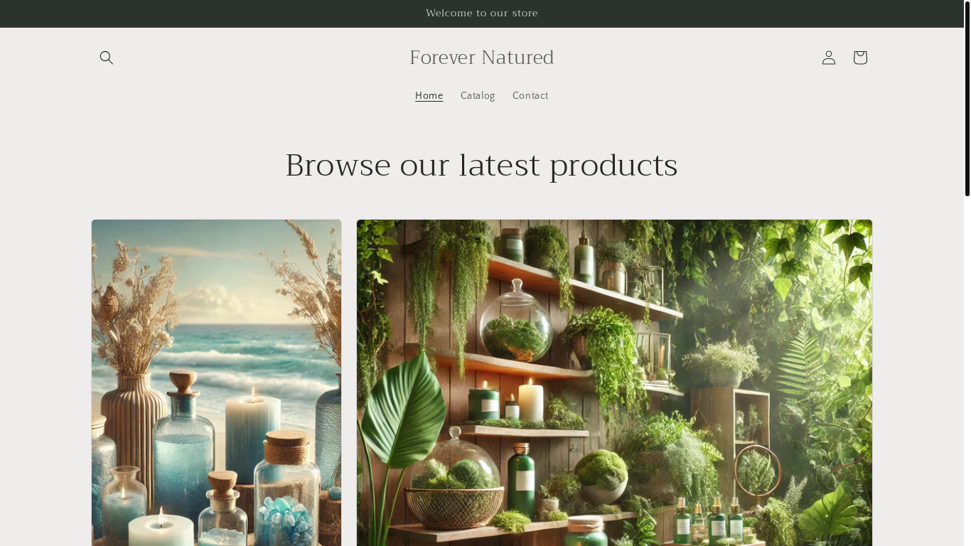the desktop screenshot of forevernatured.com