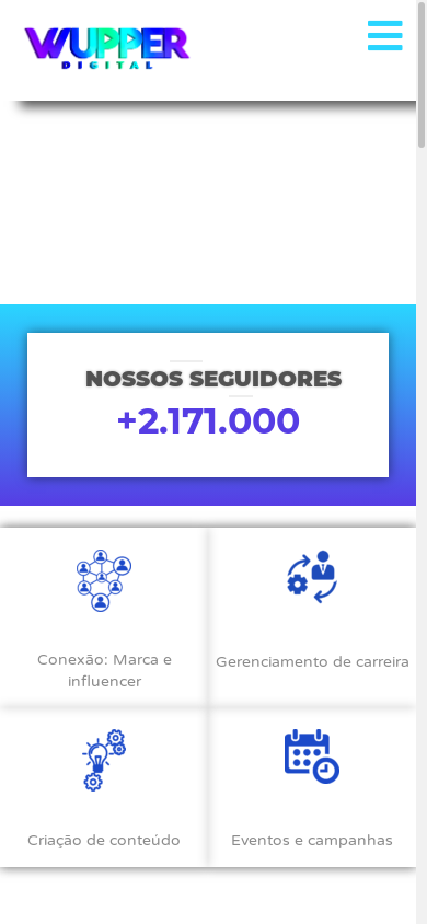 the mobile screenshot of wupper.com.br