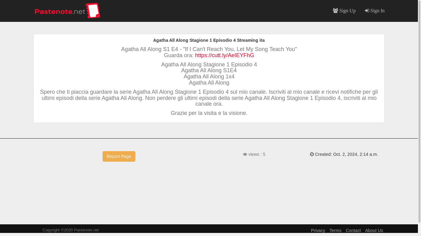 the desktop screenshot of pastenote.net