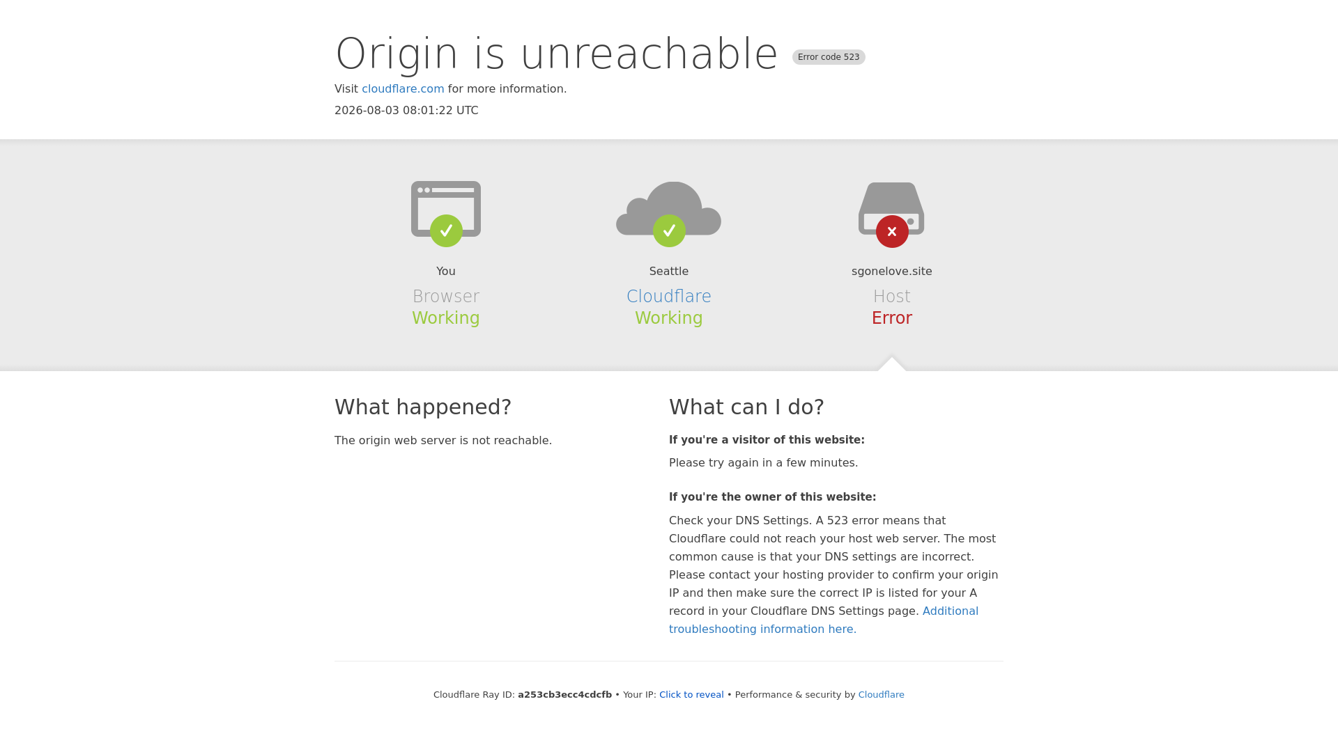 sgonelove.site | 523: Origin is unreachable - URL Scan Results | Tiny Scan