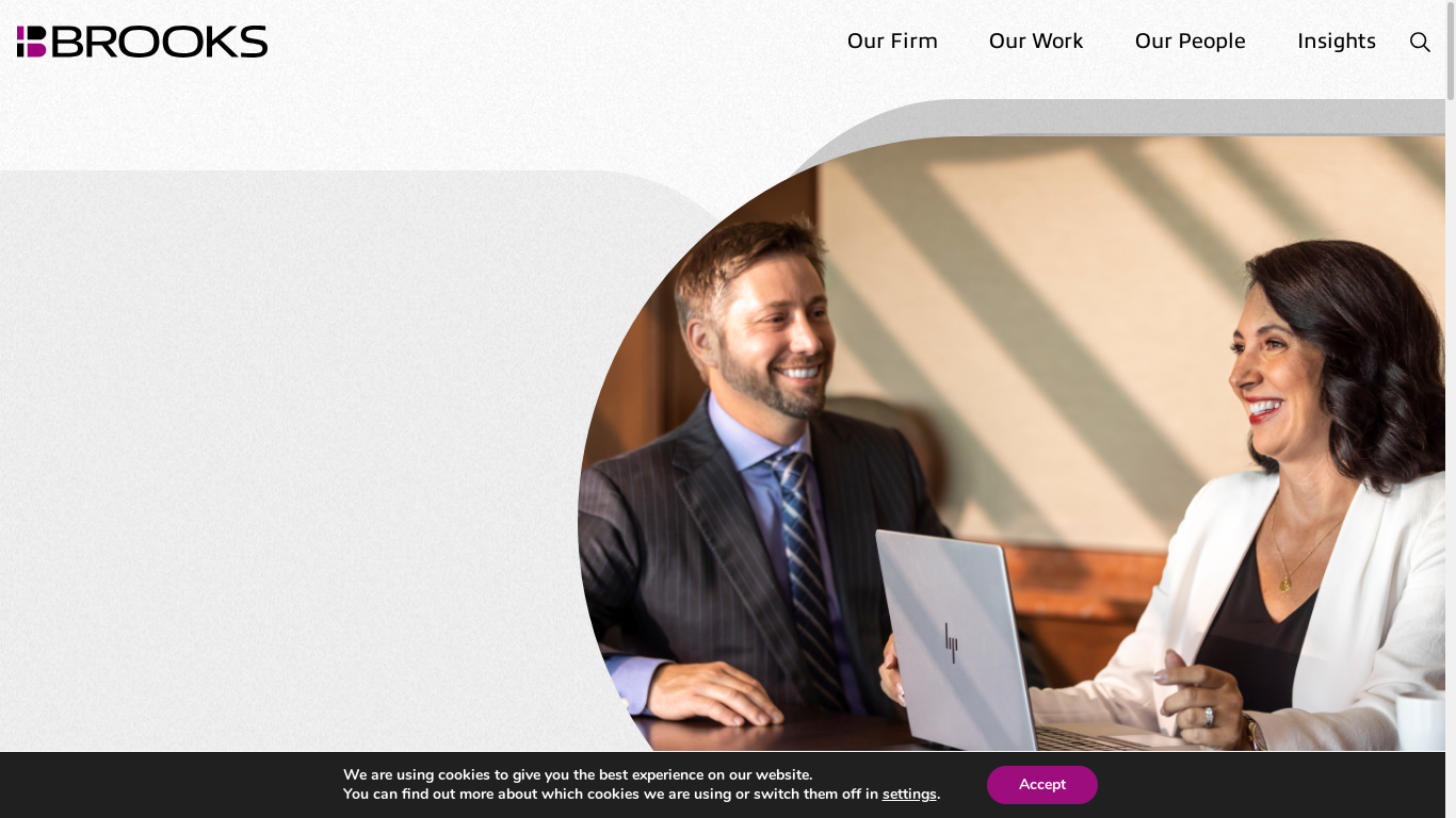 the desktop screenshot of www.brookskushman.com