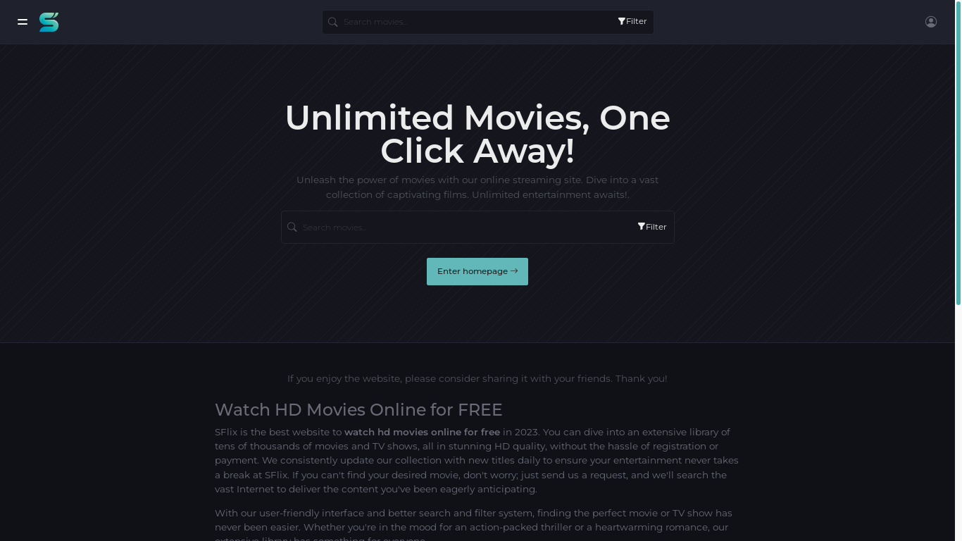 the desktop screenshot of sflixz.watch