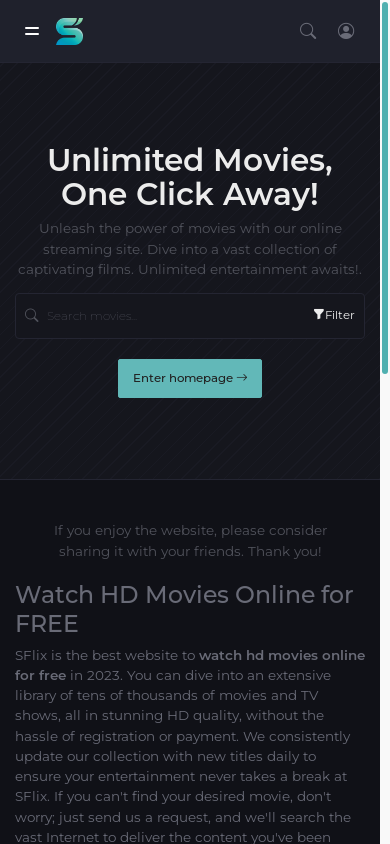 the mobile screenshot of sflixz.watch