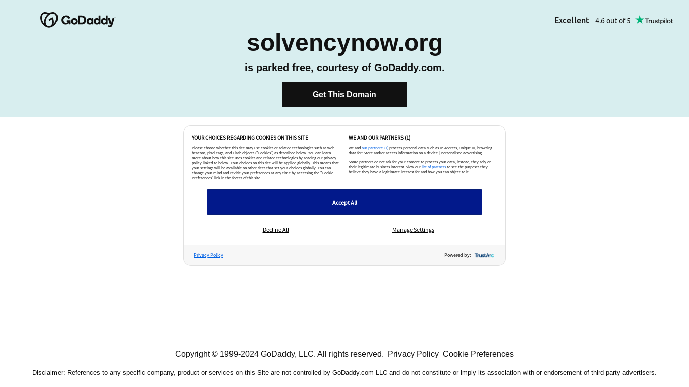 the desktop screenshot of solvencynow.org
