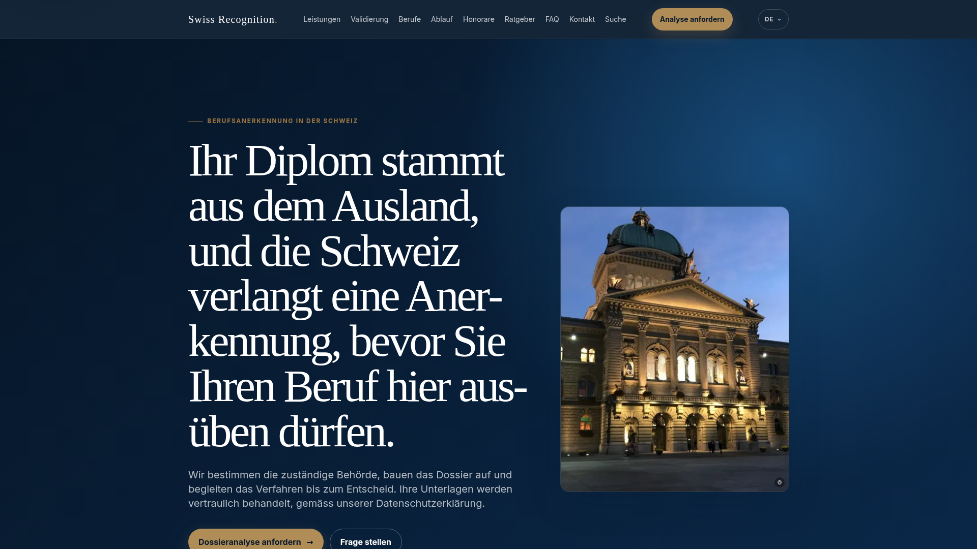 Diplomanerkennung in der Schweiz | Swiss Recognition - URL Scan Results ...