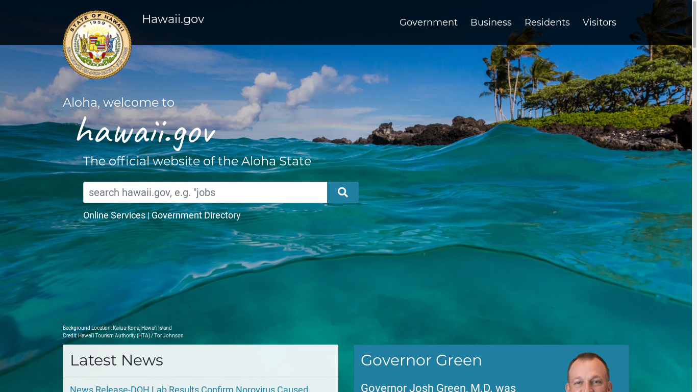the desktop screenshot of portal.ehawaii.gov