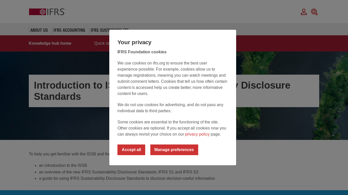 the desktop screenshot of www.ifrs.org