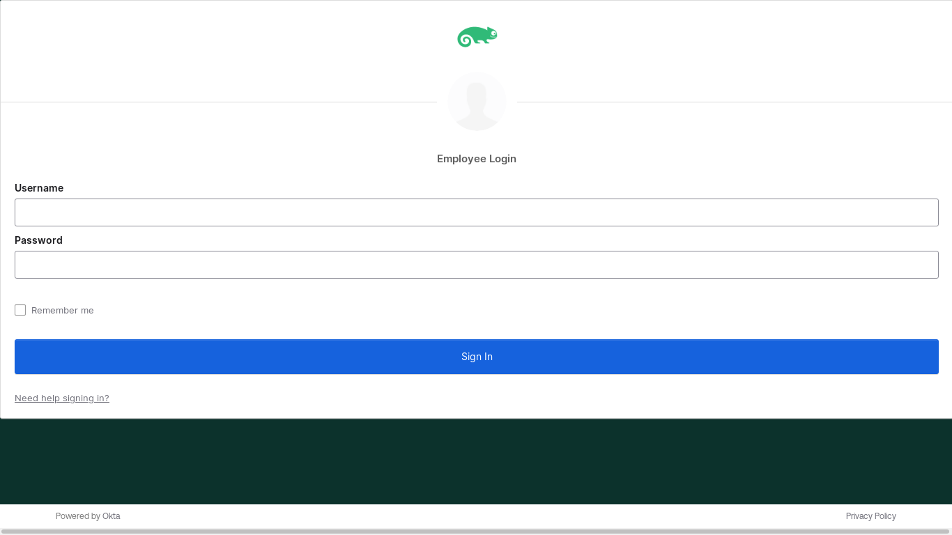 the desktop screenshot of suse.okta.com