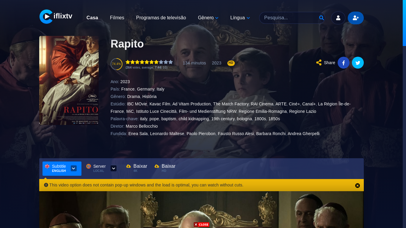 the desktop screenshot of iflixtv.xyz