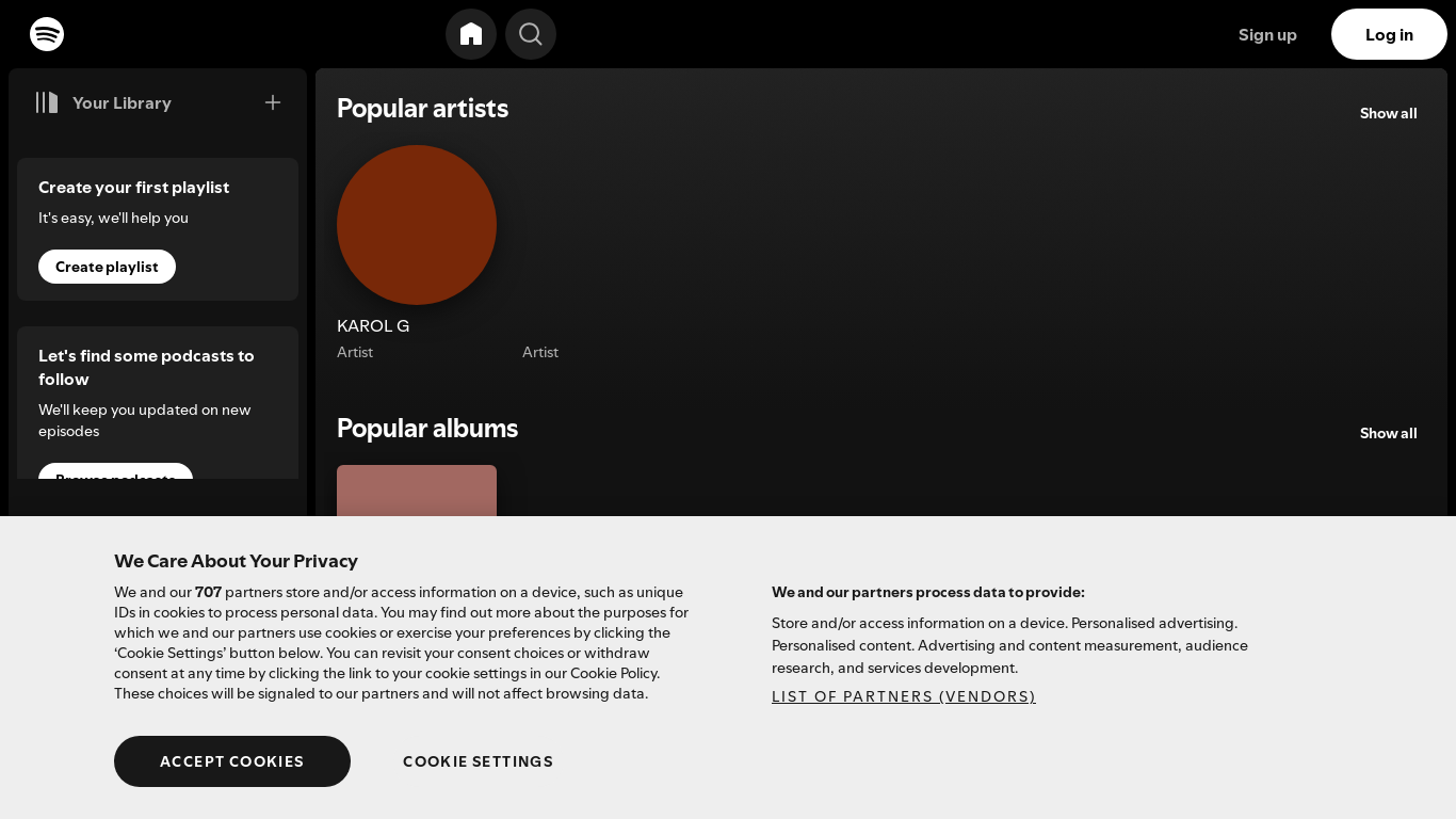 the desktop screenshot of open.spotify.com