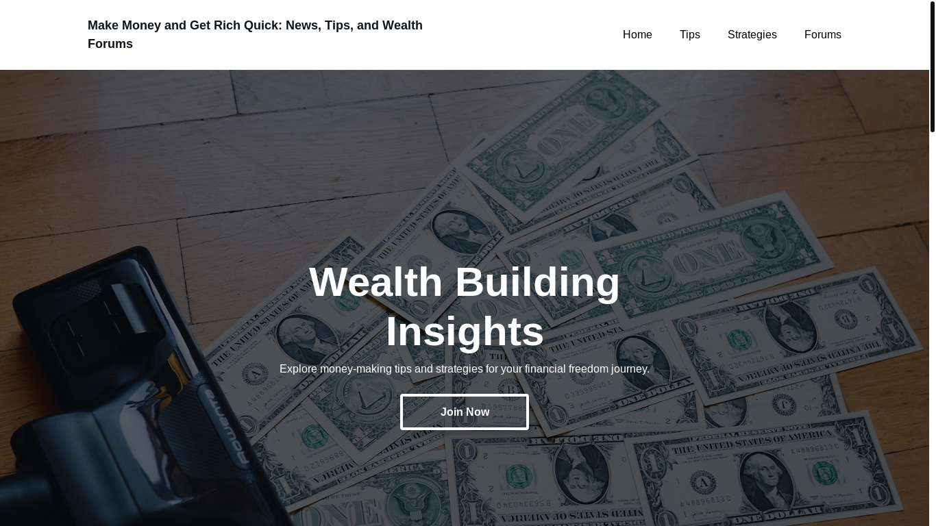 the desktop screenshot of makemoneyandgetrichquick.com