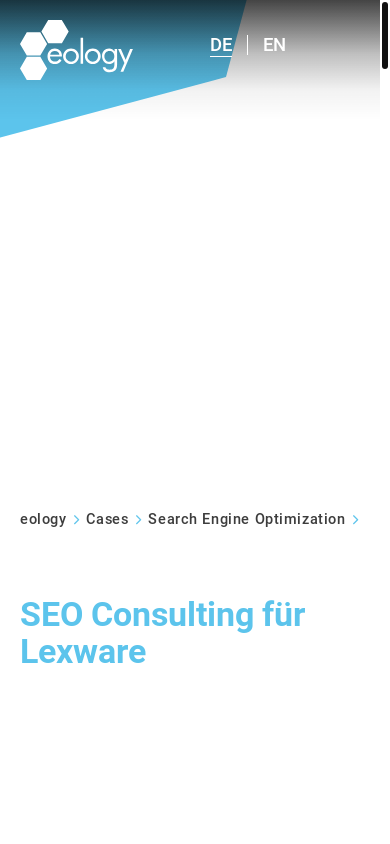 the mobile screenshot of www.eology.de
