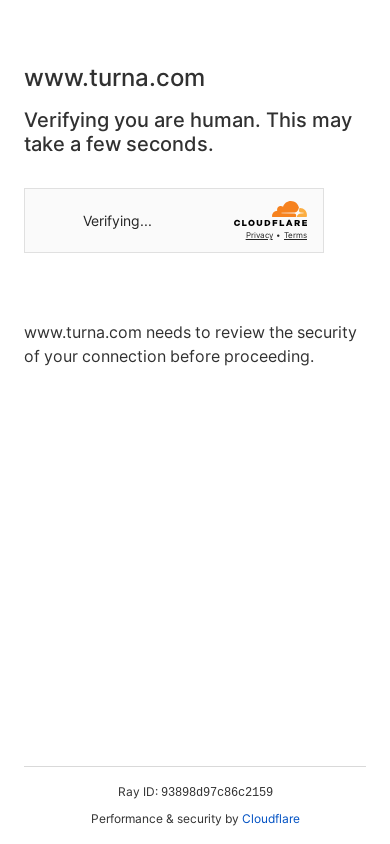 the mobile screenshot of www.turna.com