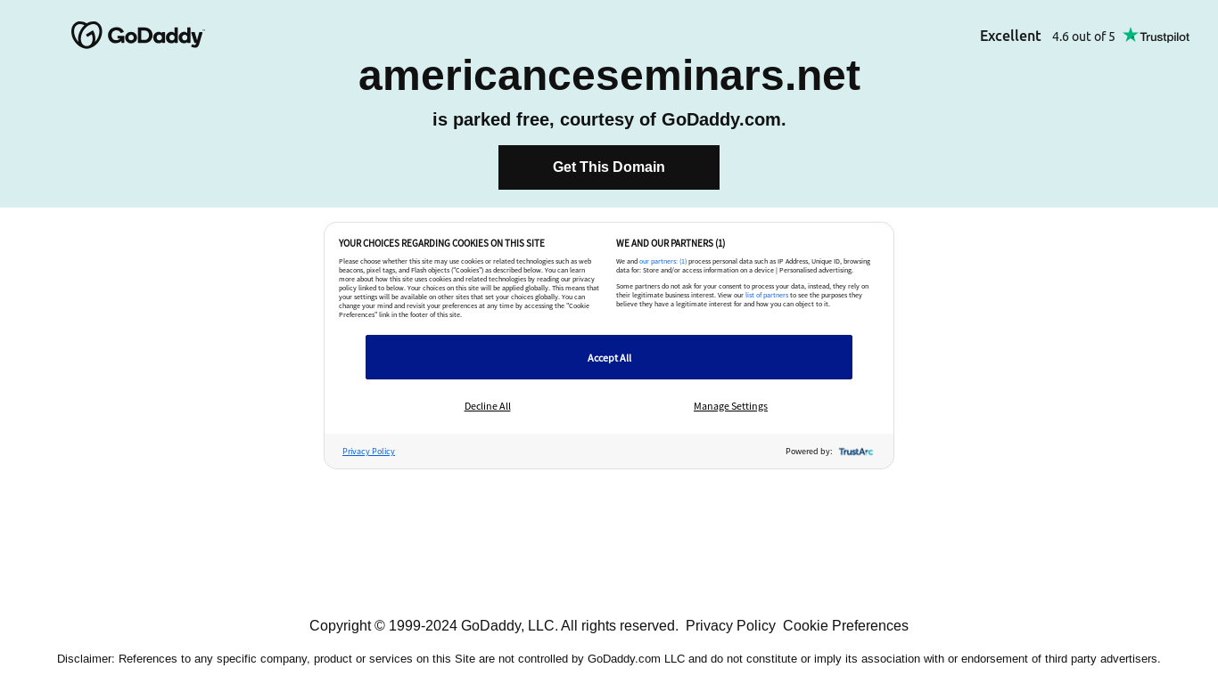 the desktop screenshot of americanceseminars.net