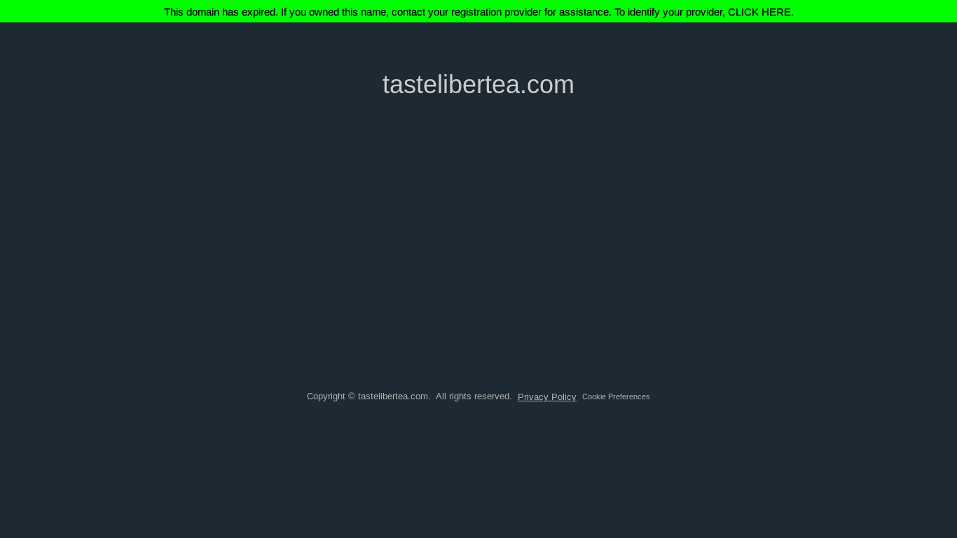 the desktop screenshot of tastelibertea.com