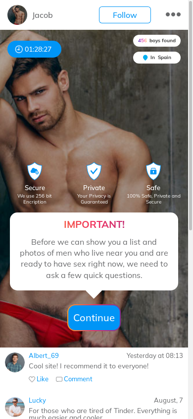 the mobile screenshot of bgmlzd.gaysdates.com