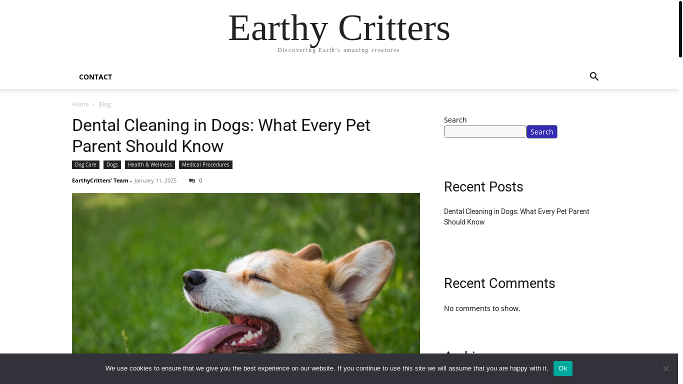 the desktop screenshot of earthycritters.com