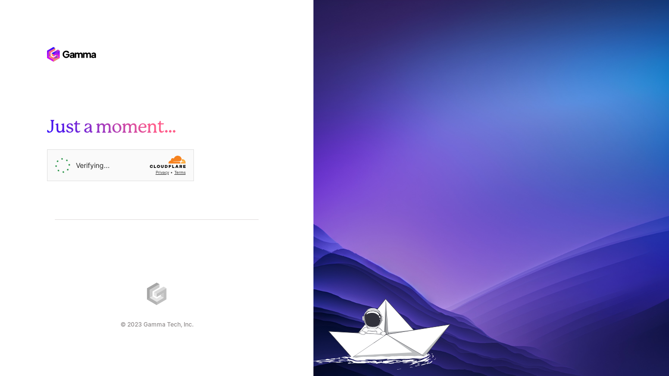 the desktop screenshot of gamma.app