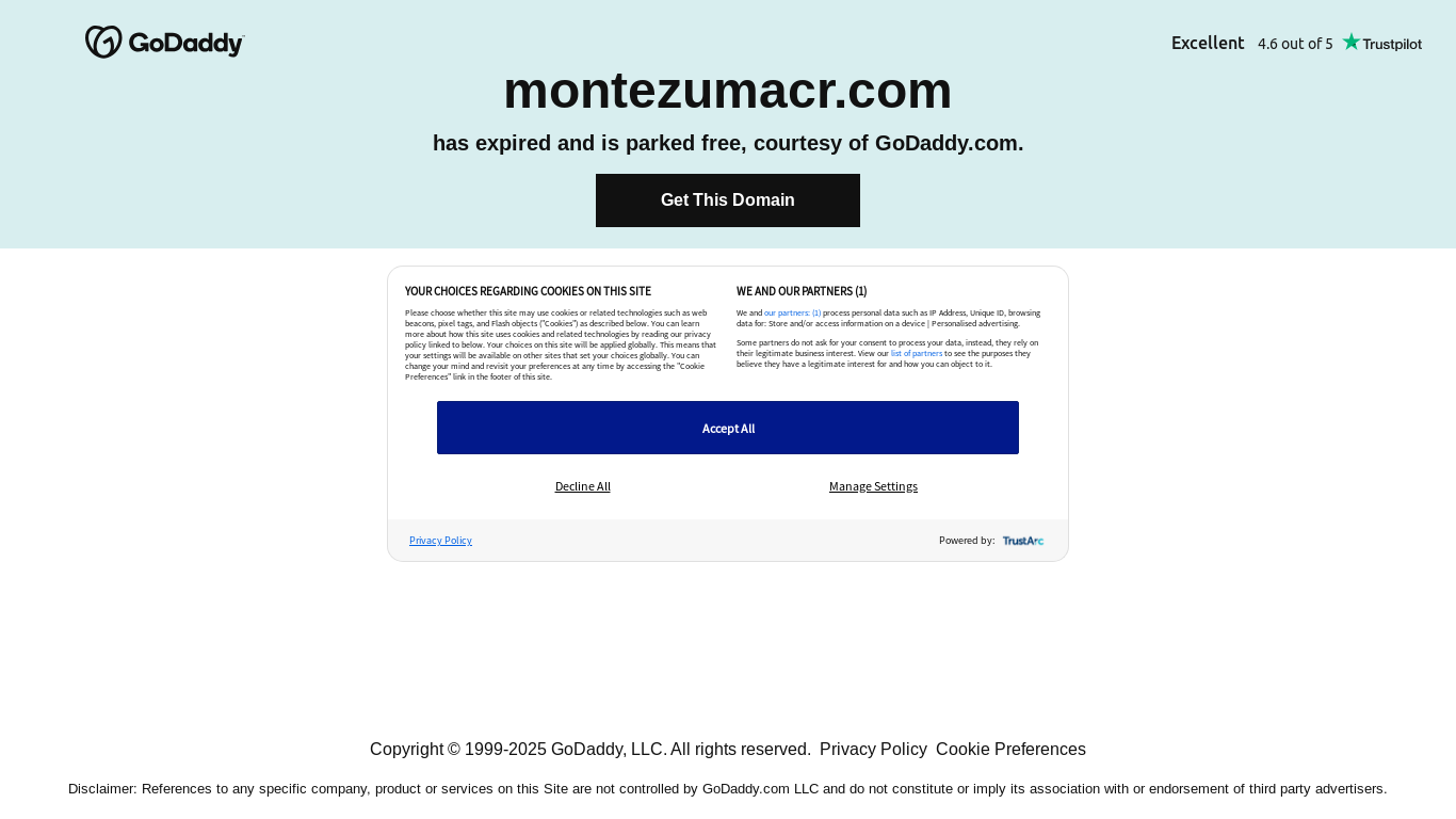 the desktop screenshot of montezumacr.com