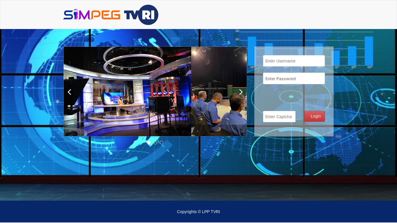 the desktop screenshot of simpeg.tvri.go.id