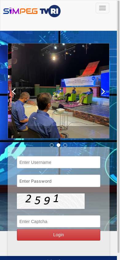 the mobile screenshot of simpeg.tvri.go.id
