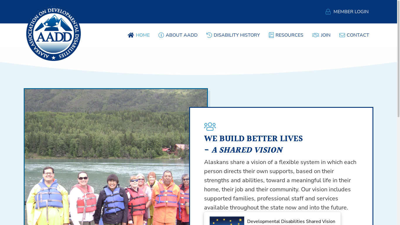the desktop screenshot of www.aaddalaska.org