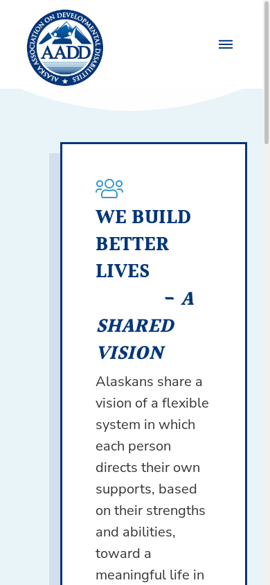 the mobile screenshot of www.aaddalaska.org