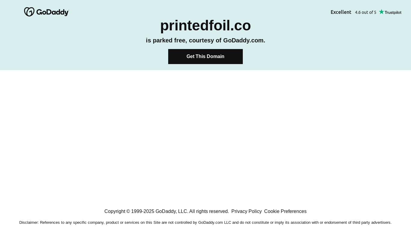 the desktop screenshot of printedfoil.co