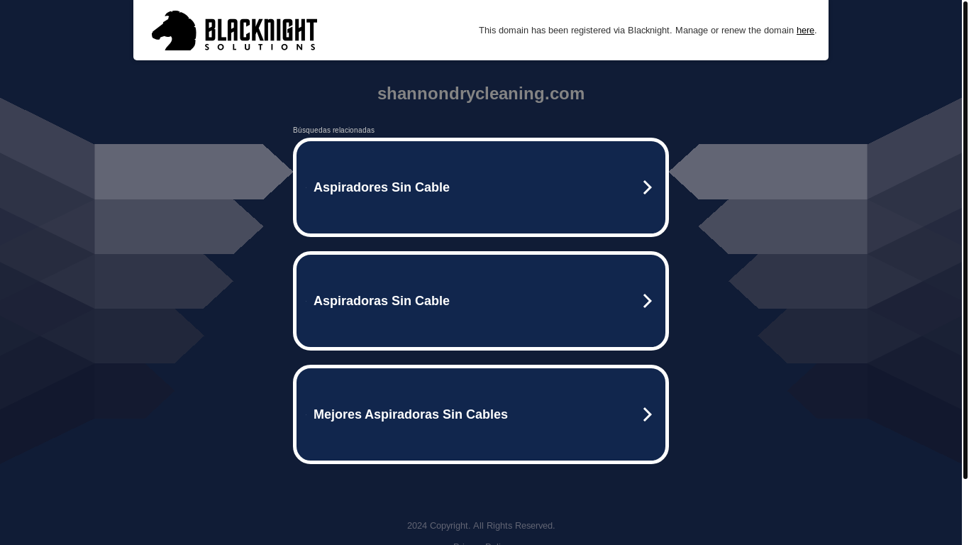the desktop screenshot of shannondrycleaning.com