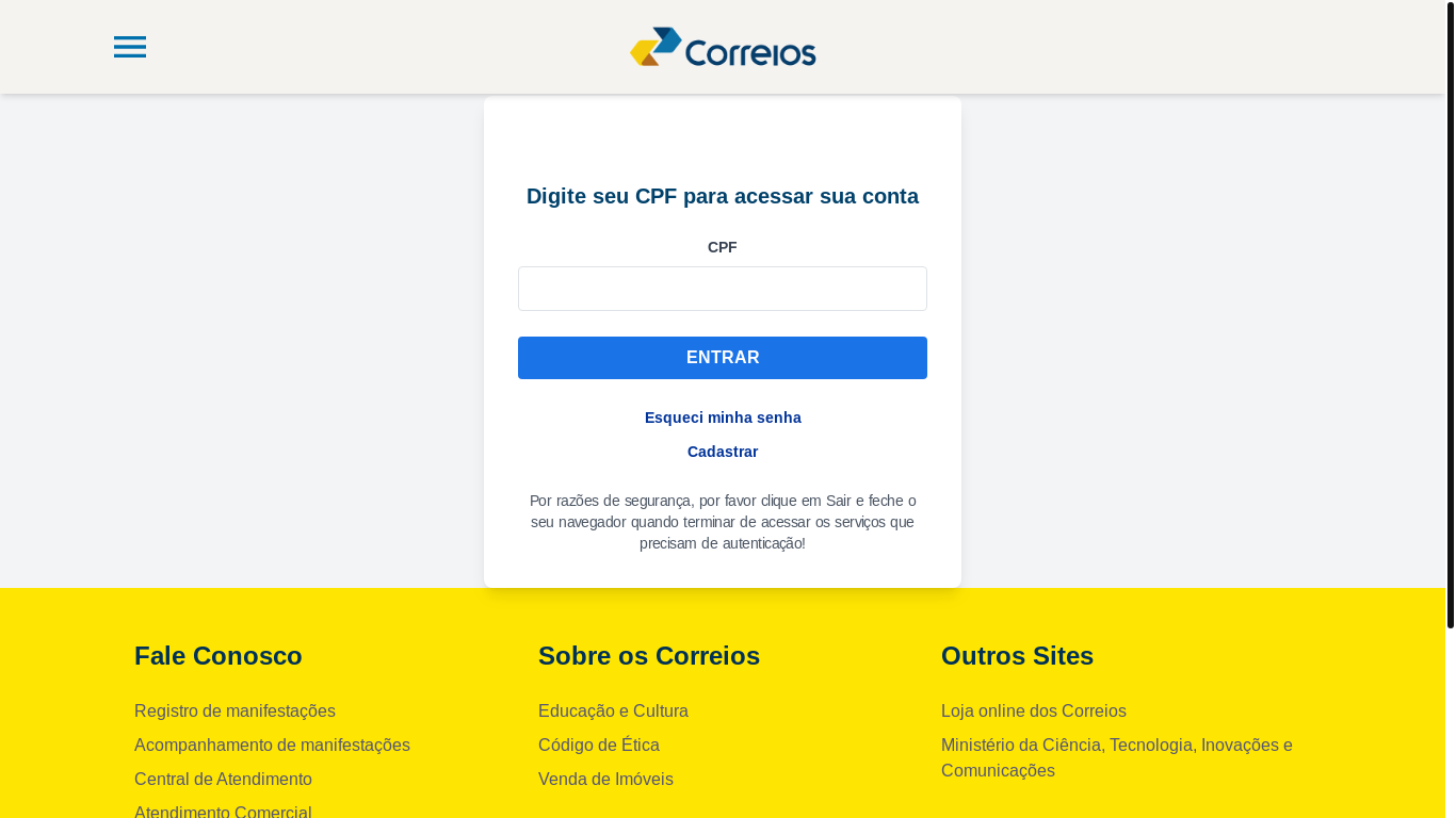 the desktop screenshot of chegouencomenda.com
