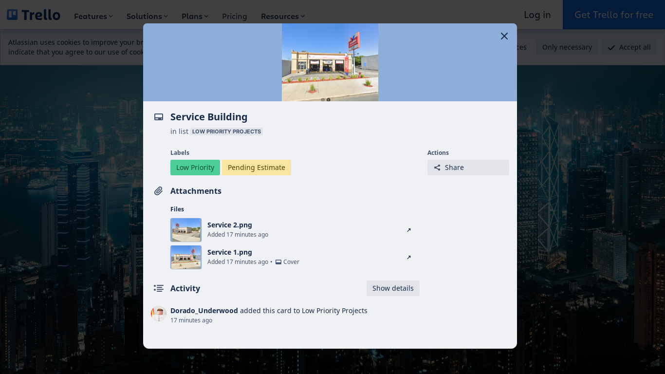 the desktop screenshot of trello.com
