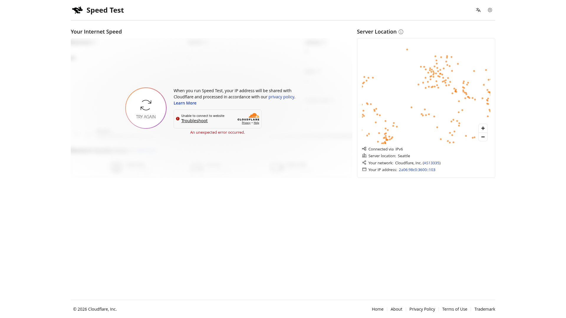 Internet Speed Test - Measure Network Performance | Cloudflare - URL ...
