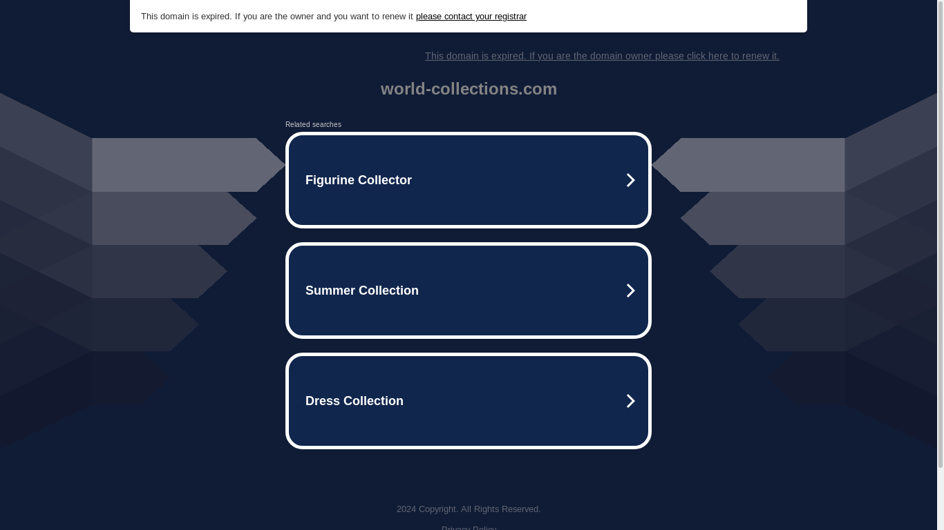 the desktop screenshot of world-collections.com