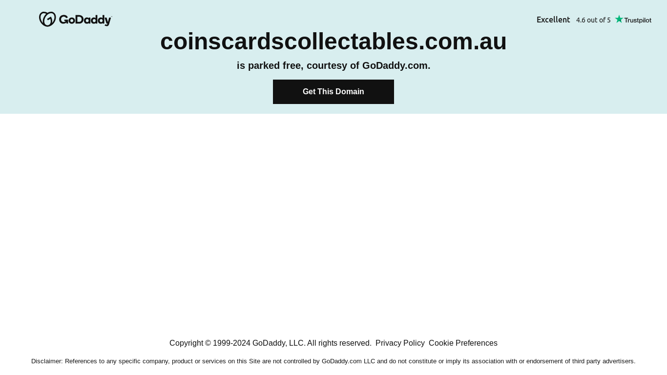 the desktop screenshot of coinscardscollectables.com.au