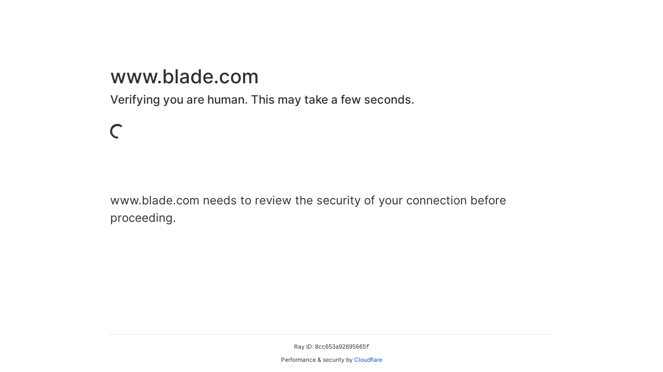 the desktop screenshot of www.blade.com