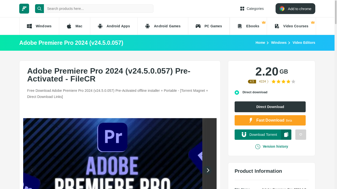 the desktop screenshot of filecr.com