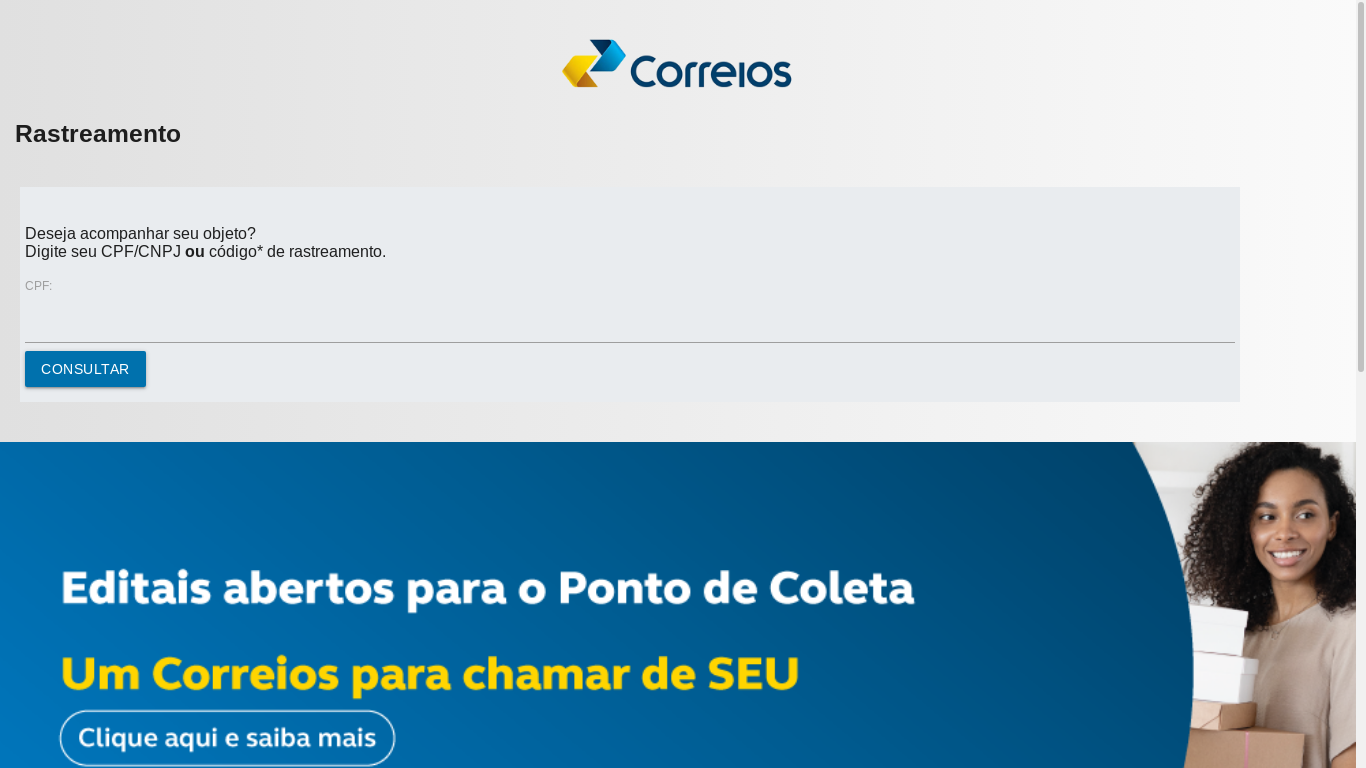 the desktop screenshot of encomendacorreios.org