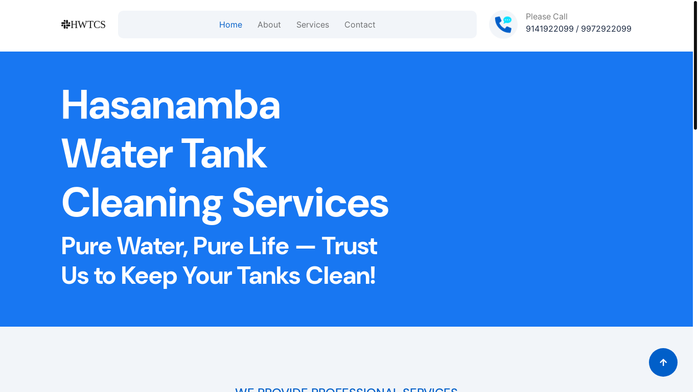 the desktop screenshot of tankcleaninghassanamba.in