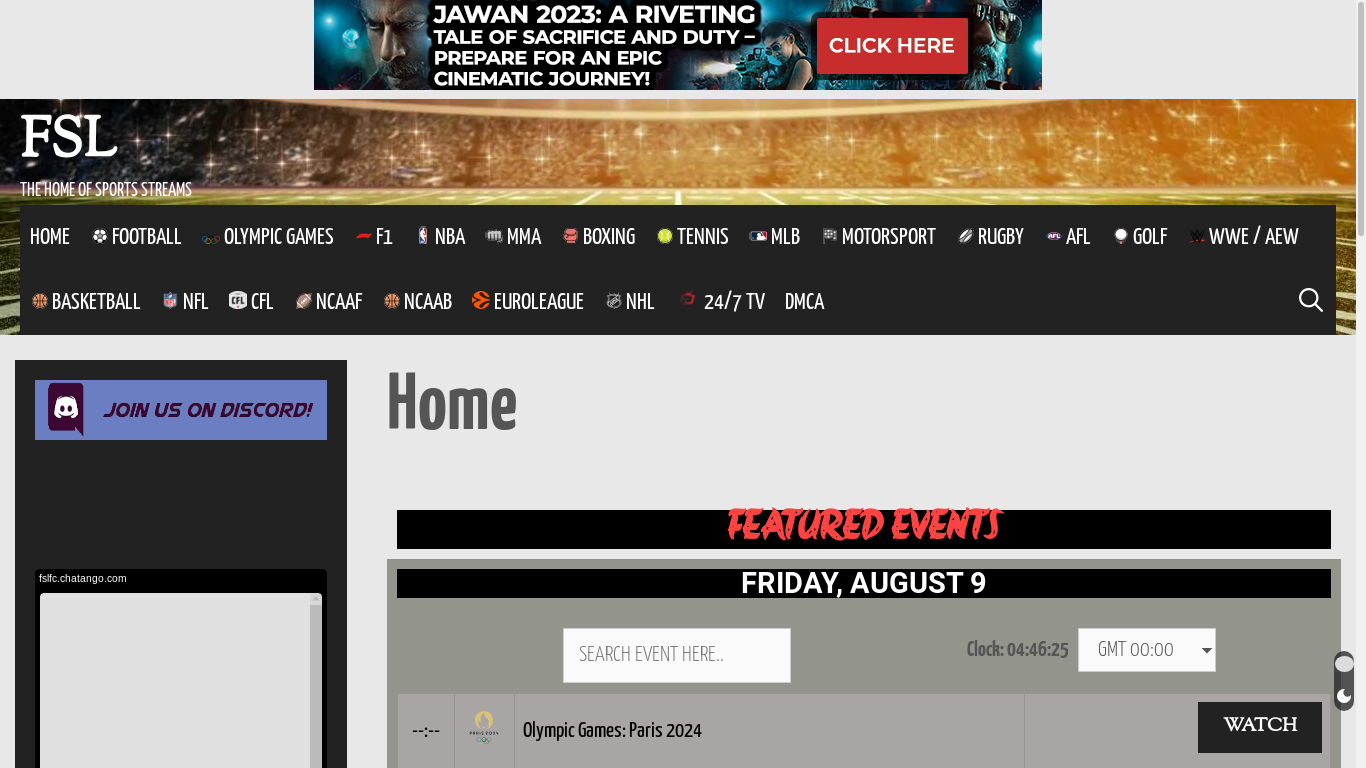 the desktop screenshot of freestreams-live.my