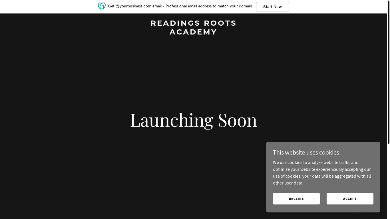 the desktop screenshot of readingsrootsacademy.com