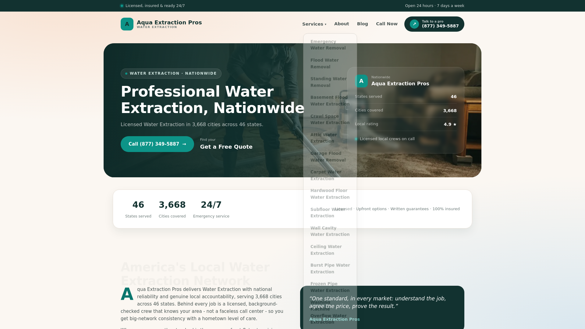 Aqua Extraction Pros | Water Extraction Nationwide - URL Scan Results ...
