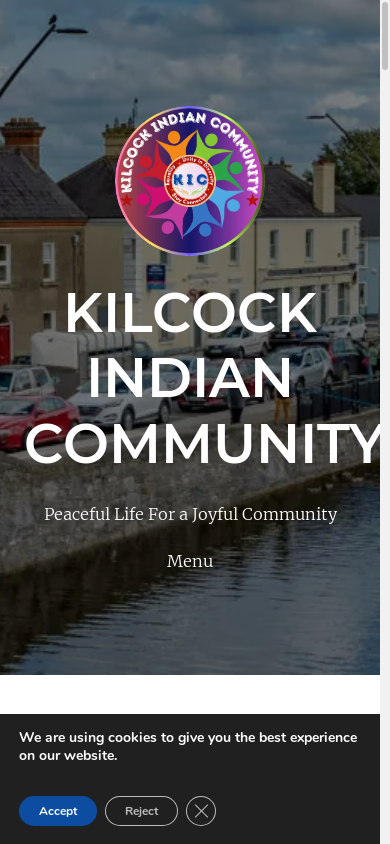 the mobile screenshot of kilcockindians.ie