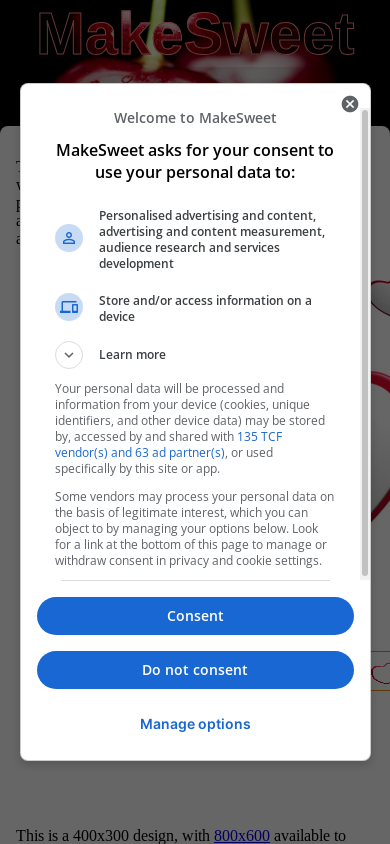 the mobile screenshot of makesweet.com