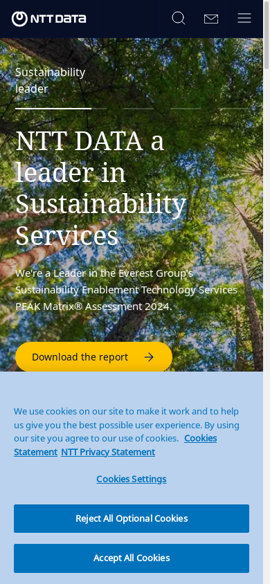 the mobile screenshot of services.global.ntt