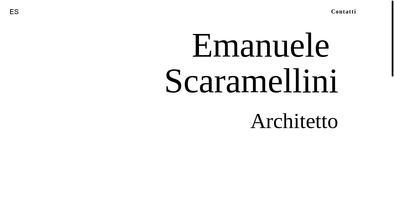 the desktop screenshot of www.emanuelescaramelliniarchitetto.com