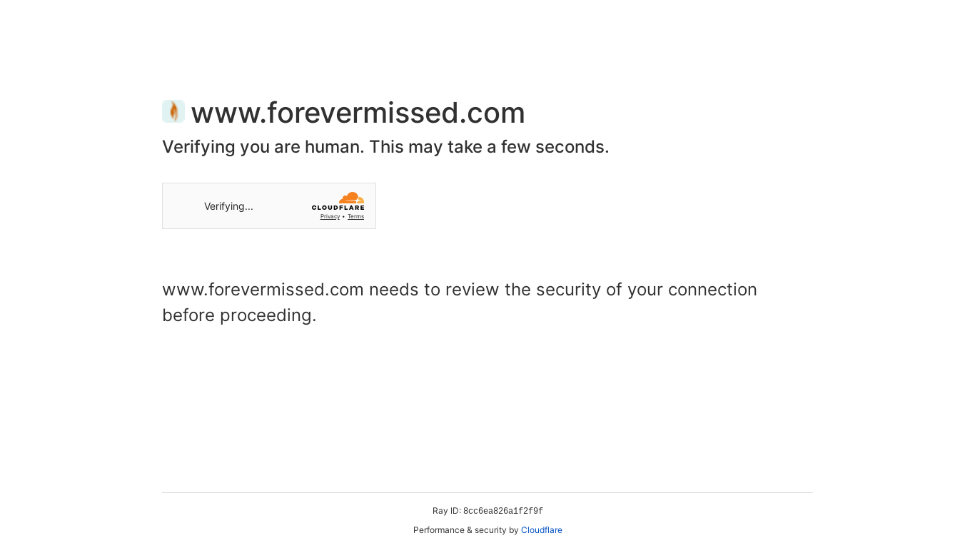 the desktop screenshot of www.forevermissed.com