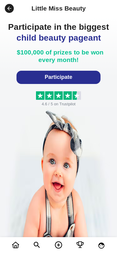 the mobile screenshot of www.littlemissbeauty.com