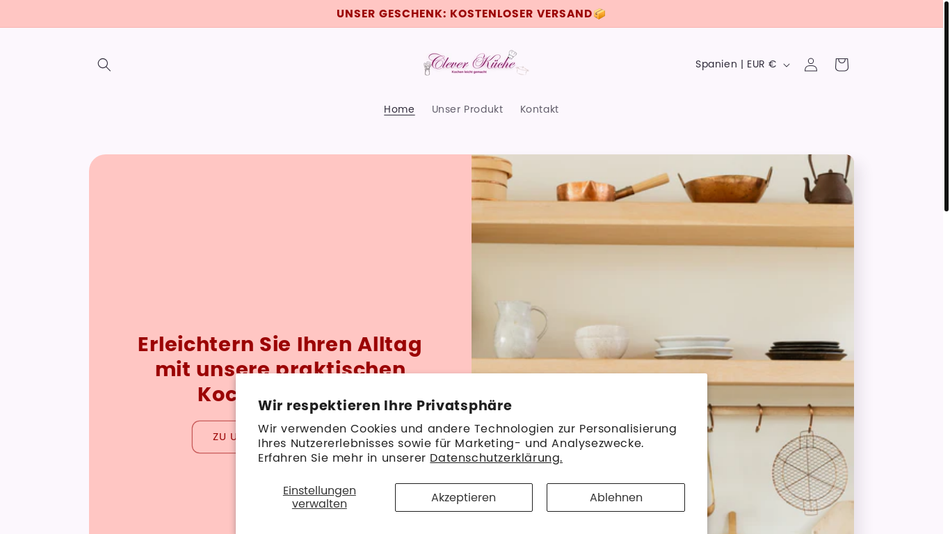 the desktop screenshot of cleverkuche.store